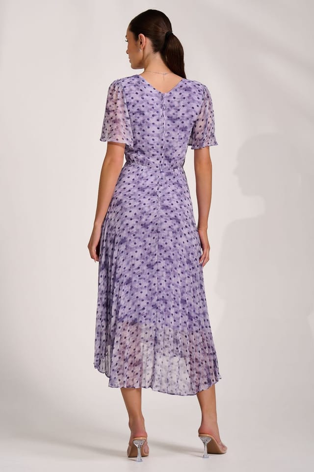 Jolie Moi Jolie Moi Women's Printed Chiffon Glitter Maxi Dress - 2