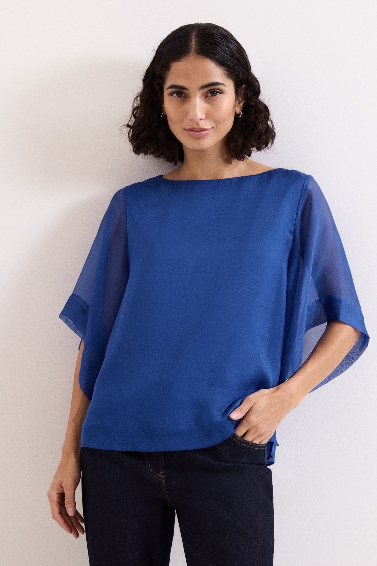Phase Eight Phase Eight Women's Florence Silk Blouse in Royal - 1