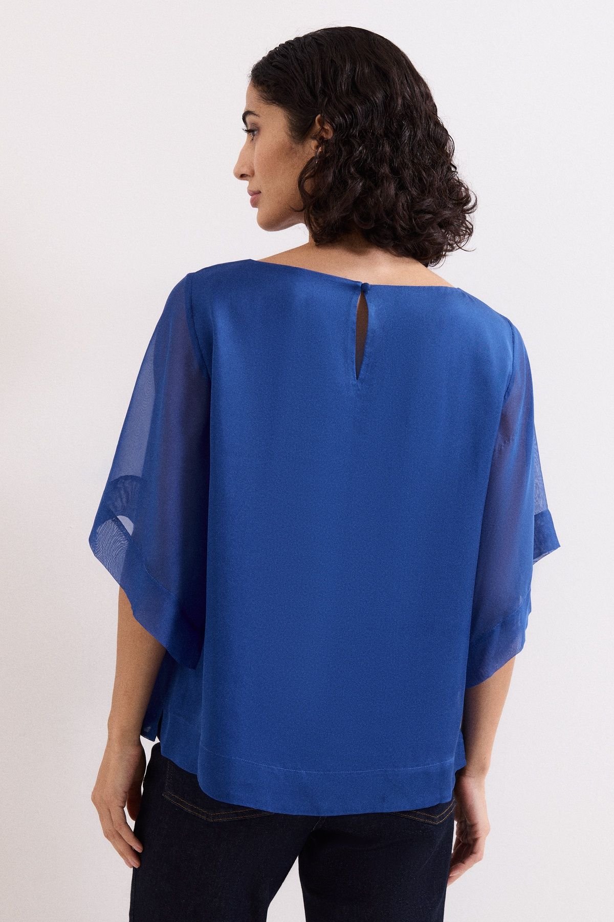 Phase Eight Phase Eight Women's Florence Silk Blouse in Royal - 4