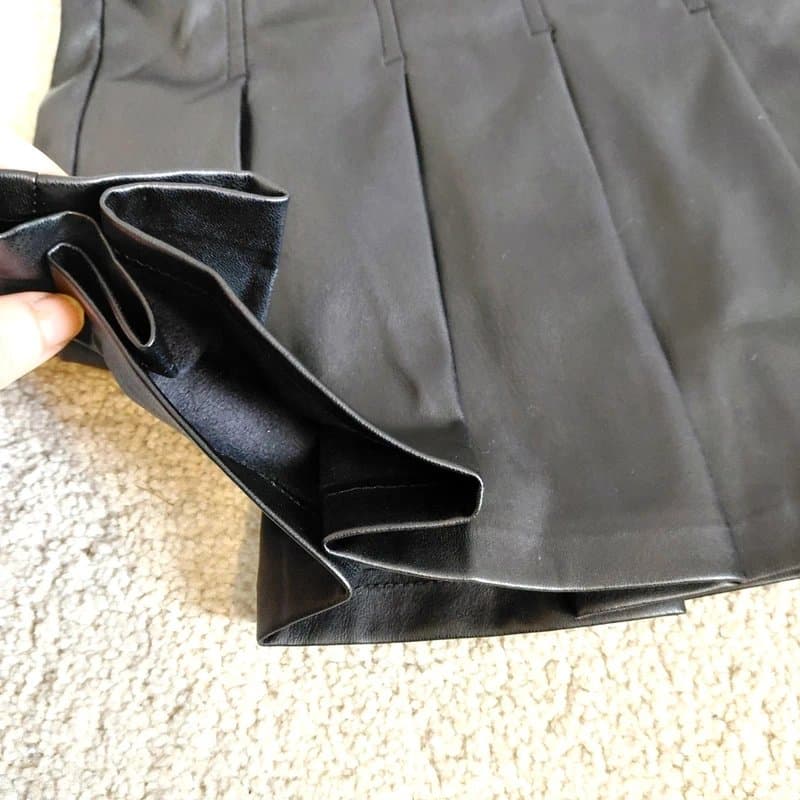 Bershka Bershka women's faux leather pleat flare skirt size 8 - 10 small S worn once