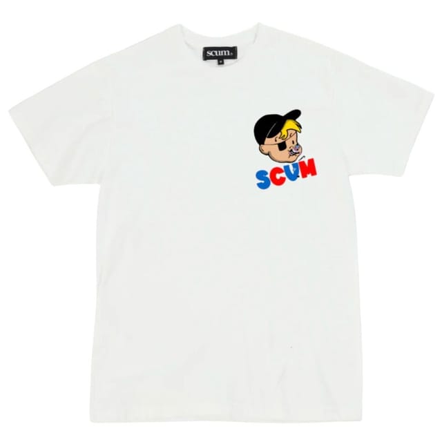 Scum Scum Men's Chew Chew T-Shirt - White - 2