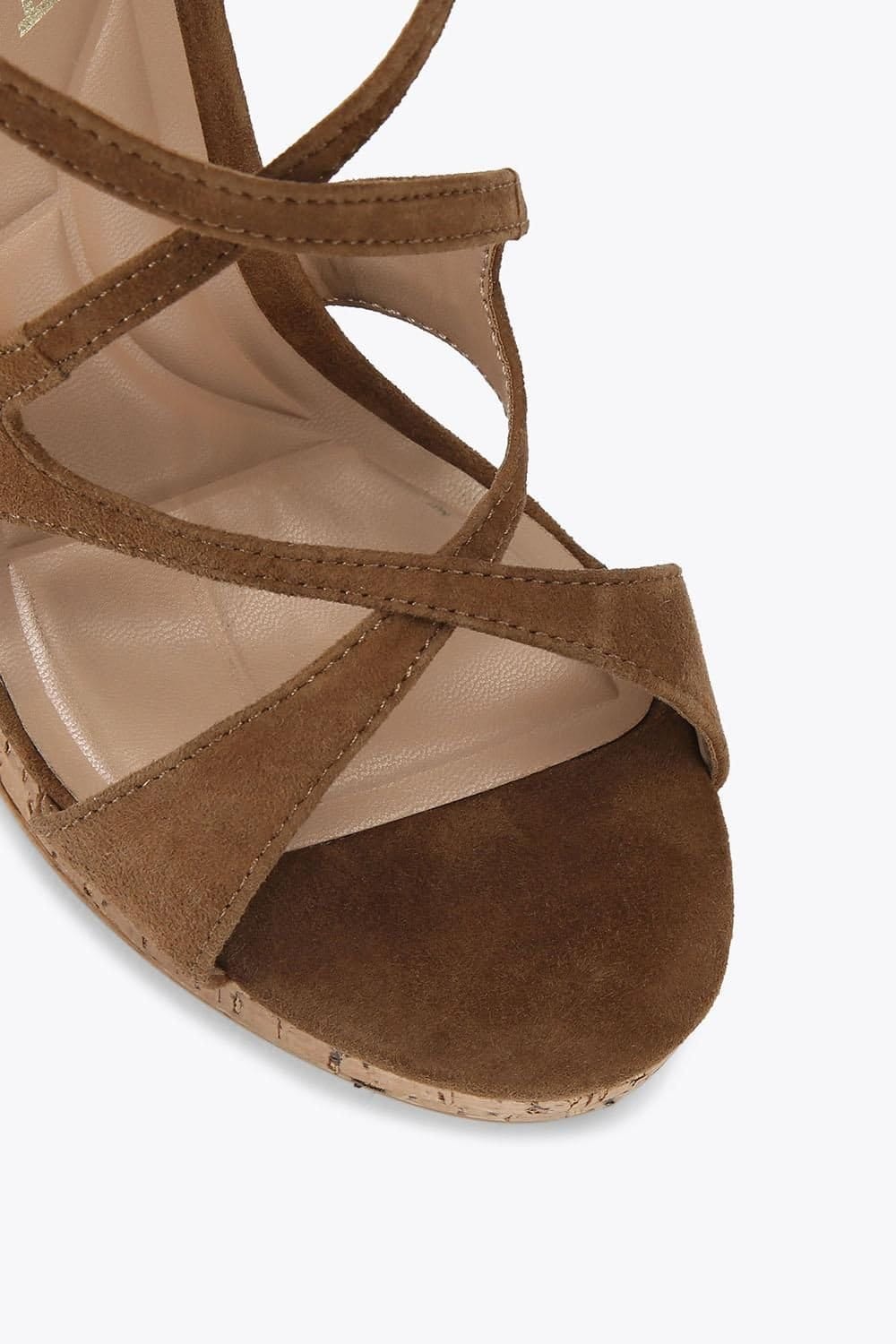 Carvela Carvela Women's 'Pavia Wedge' Suede Sandals in Brown - 4