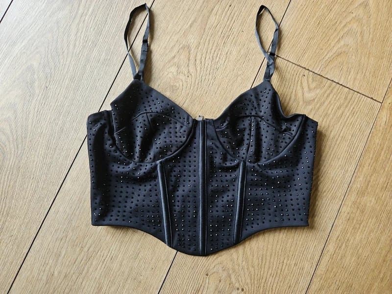 ASOS Asos Beaded Boned Corset Top