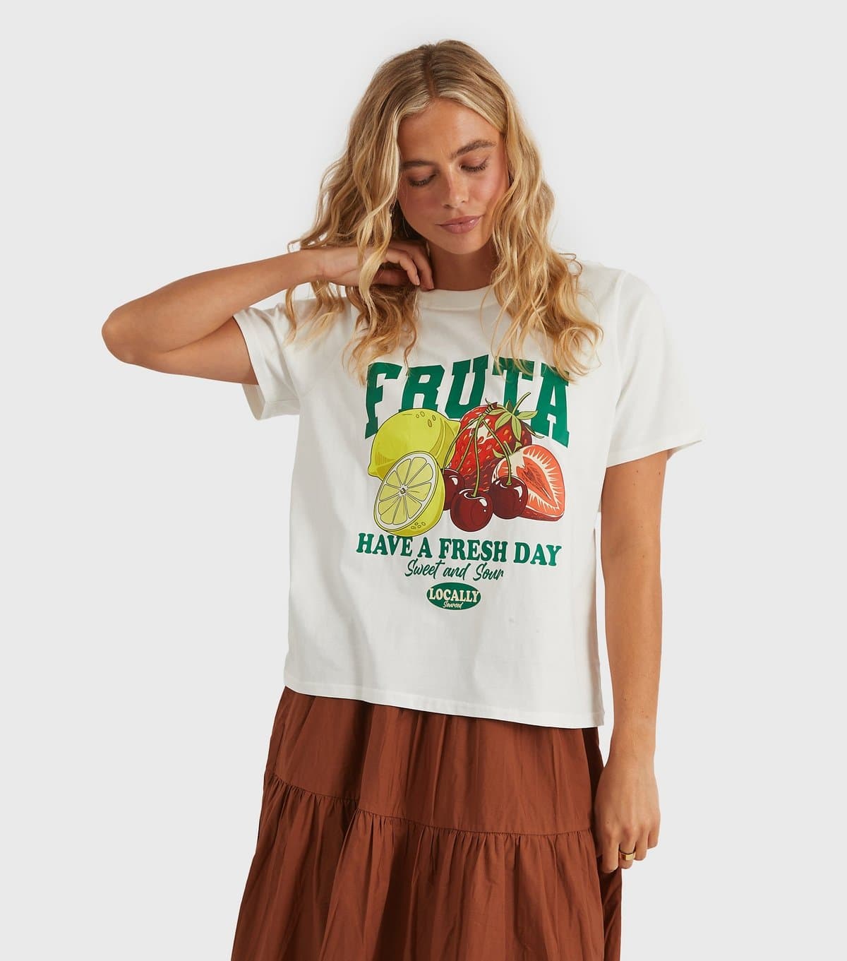 Custard Women's Clothing White Have A Fresh Day T-Shirt Custard New Look