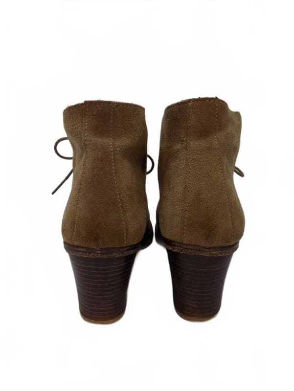 Linea Linea Boots Suede Lace Up UK 6 Womens Ankle Brown Block Heel Victorian Steampunk