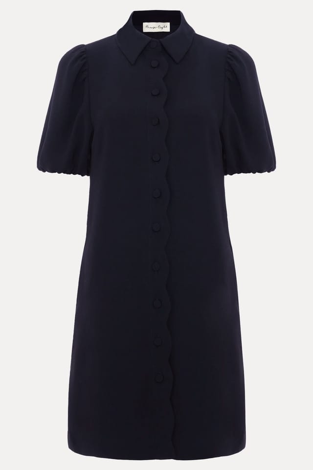 Phase Eight Phase Eight Women's Candice Scallop Detail Shirt Dress in Dark Navy - 2