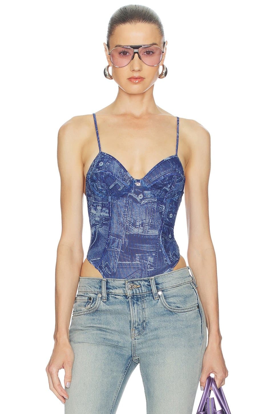 revolve Bridget Denim Bodysuit