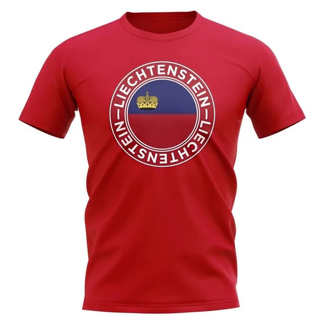 Leichtenstein Leichtenstein Men's Personalised Liechtenstein Football Badge T-Shirt Red - 2