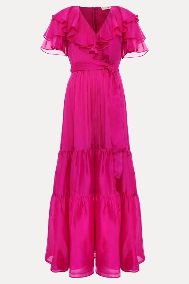 Phase Eight Phase Eight Women's Mabelle Tiered Maxi Dress in Fuchsia - 2