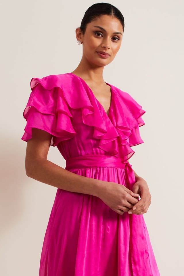 Phase Eight Phase Eight Women's Mabelle Tiered Maxi Dress in Fuchsia - 3