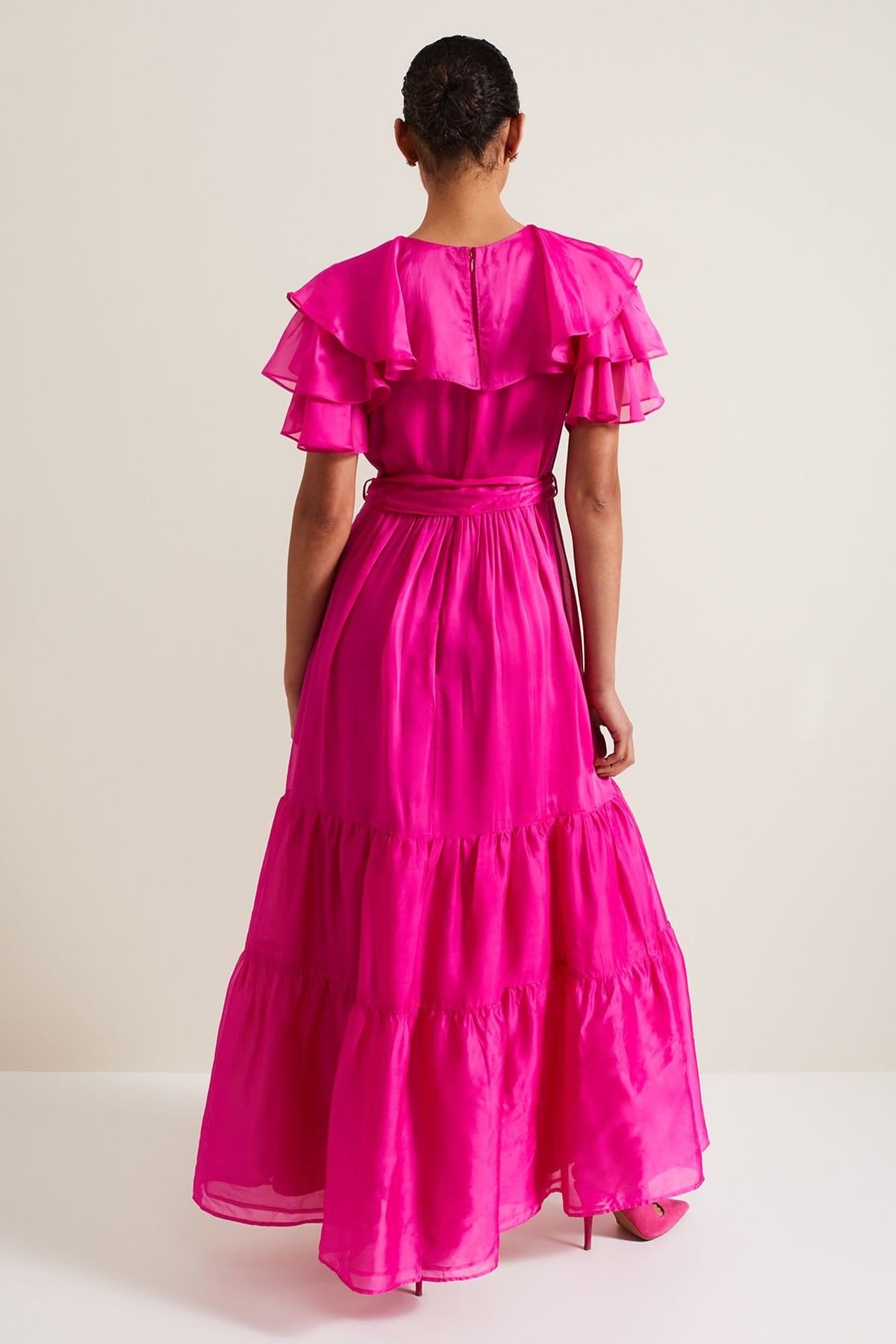 Phase Eight Phase Eight Women's Mabelle Tiered Maxi Dress in Fuchsia - 4