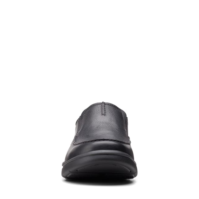 Clarks Clarks Men's Bradley Free Black Tumbled Leather Loafers, Slip Ons - 3