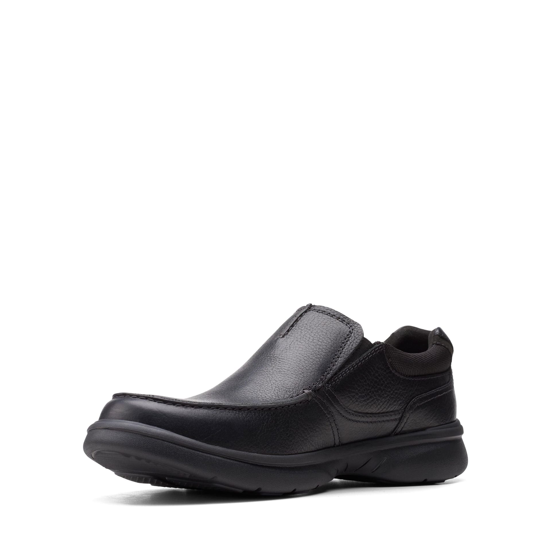 Clarks Clarks Men's Bradley Free Black Tumbled Leather Loafers, Slip Ons - 4