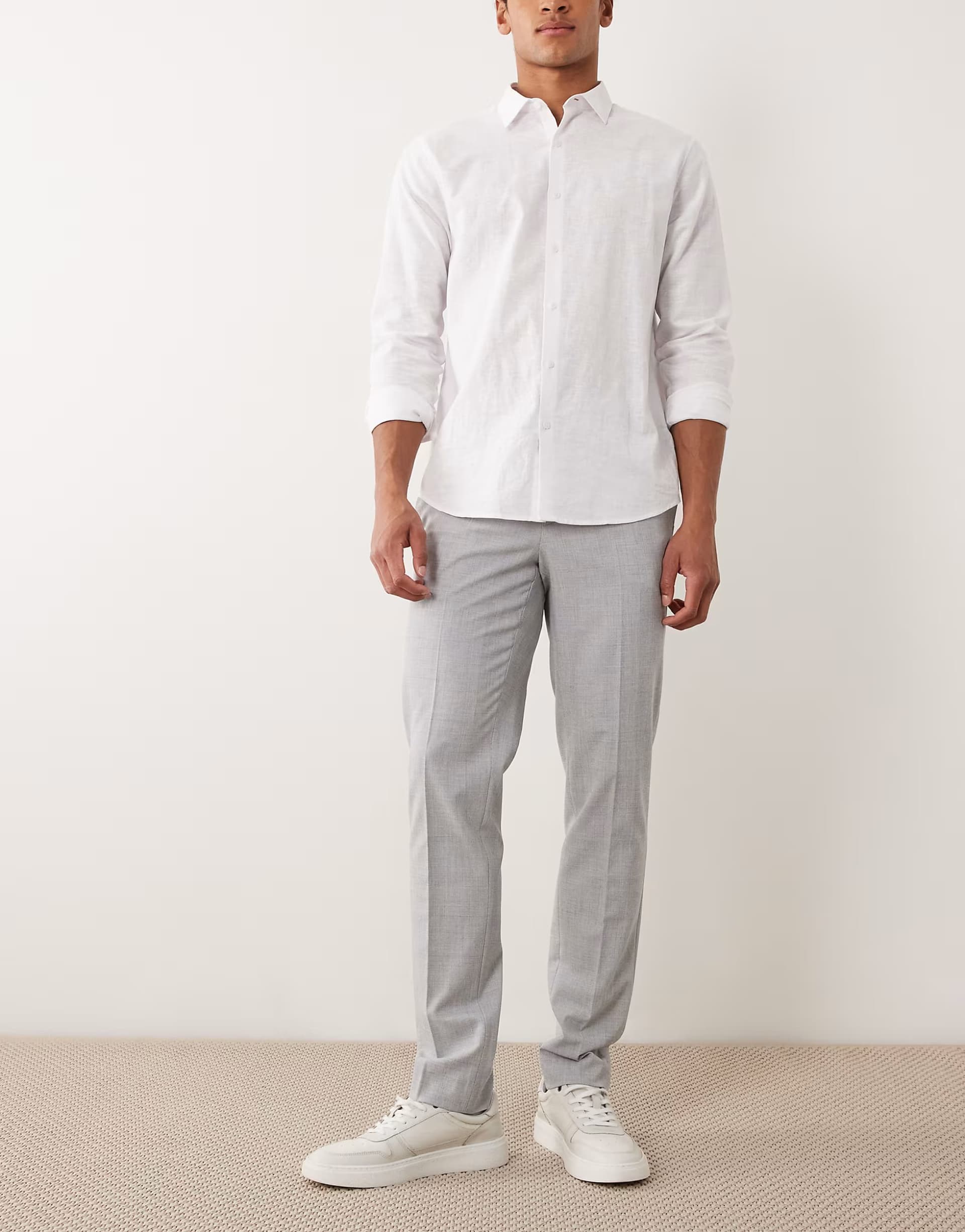 ASOS Mango Paris super slim fit suit trouser co-ord in stone