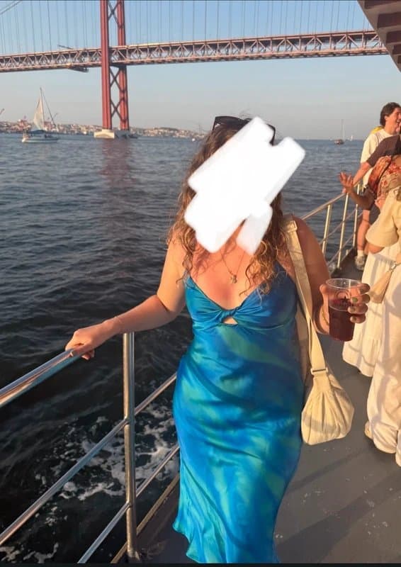 Bershka Blue satin bershka dress
