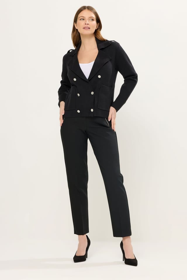 Star By Julien Macdonald Star by Julien Macdonald Women's Military Button Cardigan in Black - 3