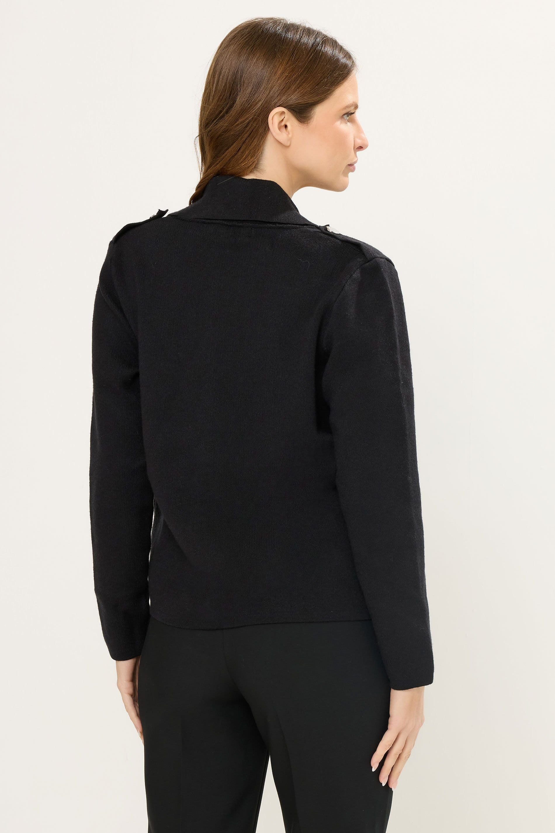 Star By Julien Macdonald Star by Julien Macdonald Women's Military Button Cardigan in Black - 4