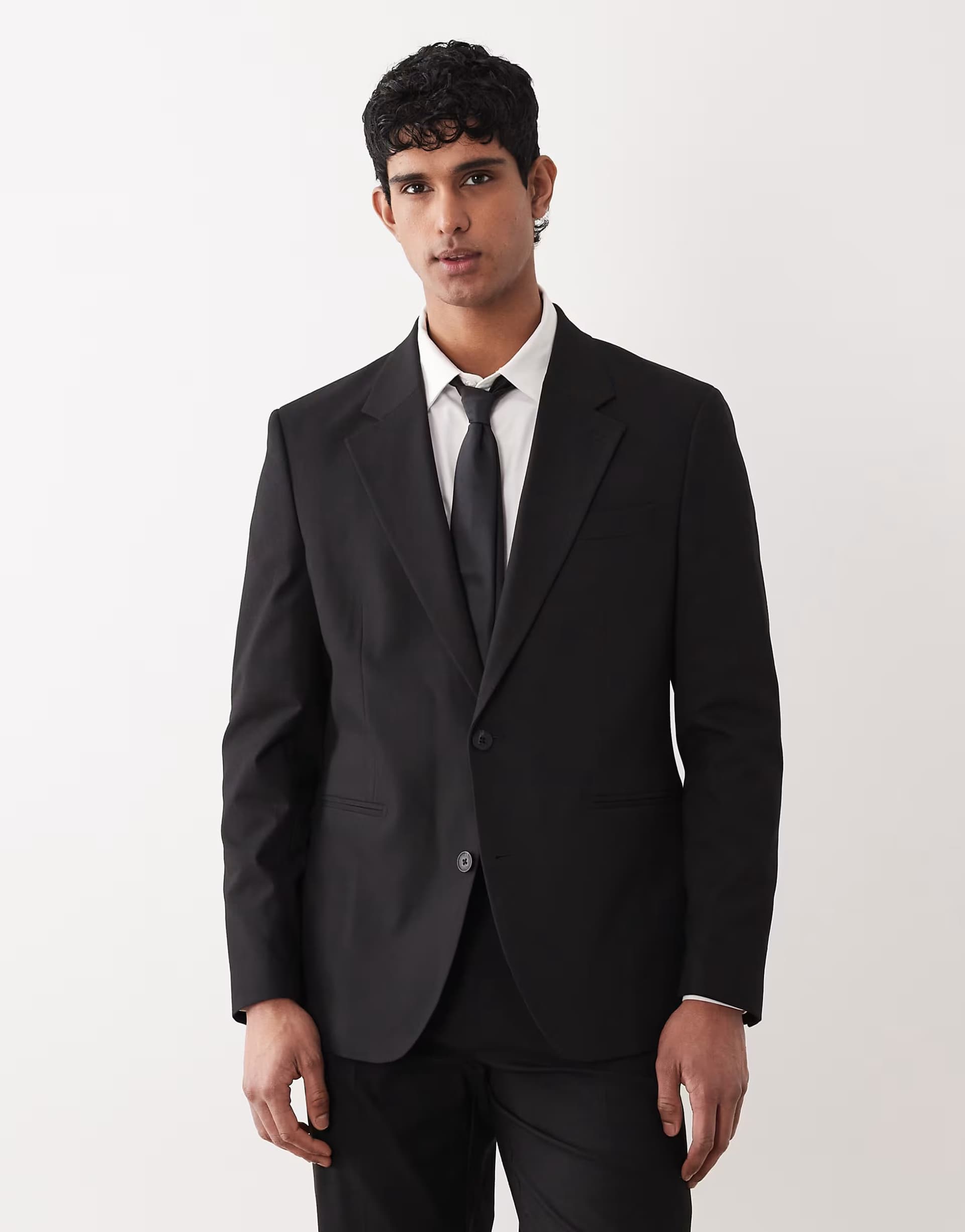ASOS ASOS DESIGN double breasted regular suit jacket in black