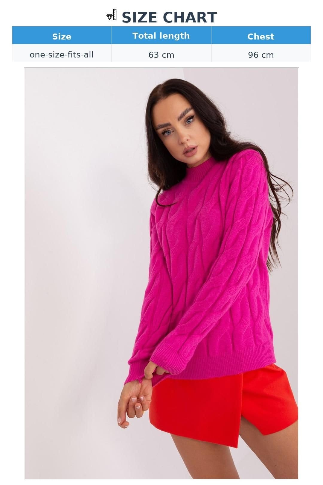 Love Lace Love Lace Women's Textured Half Turtleneck Long Sleeve Sweater Style 186744 in Pink - 4