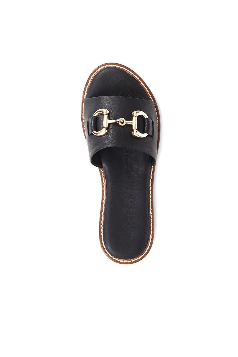 Jones Bootmaker Jones Bootmaker Women's Emillina Leather Buckle Mule Sandals in Black - 4