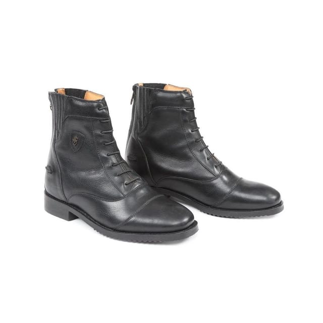 Moretta Moretta Women's Teresa Lace Leather Paddock Boots in Black - 2
