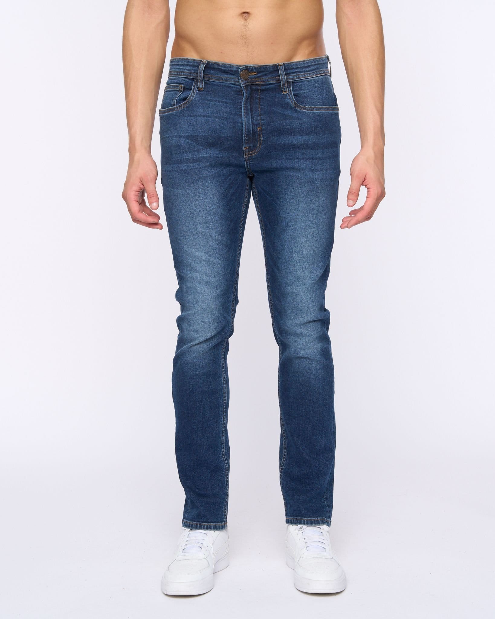 Duck&Cover Dark Navy Men's Tapered Stretch Jeans