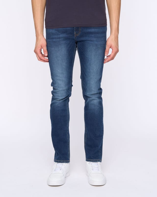 Duck&Cover Duck&Cover Overburg Men's Tapered Ultra-Flexible Stretch Jeans in Dark Navy - 2