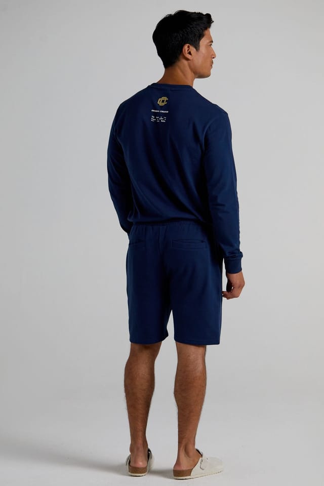 Original Creator Original Creator Men's Varsity Shorts - Midnight Blue in Dark Navy - 2