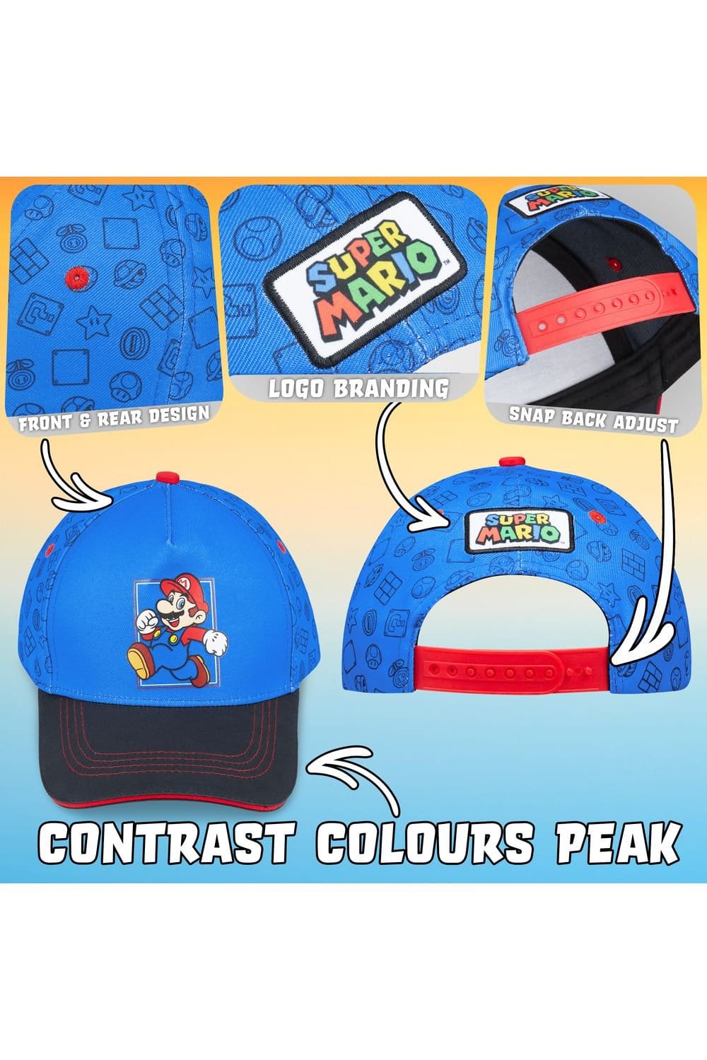 Super Mario Super Mario Men's Baseball Cap & Sunglasses Set - 4