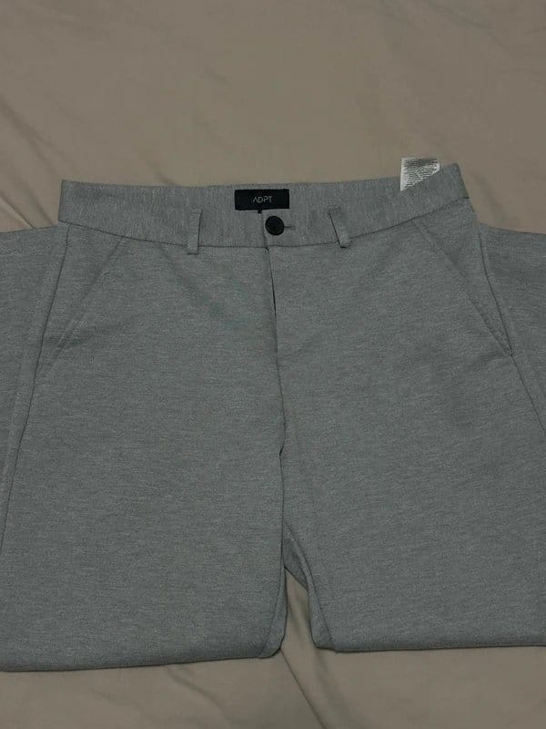 ASOS Grey Cotton-Polyester Relaxed Trousers