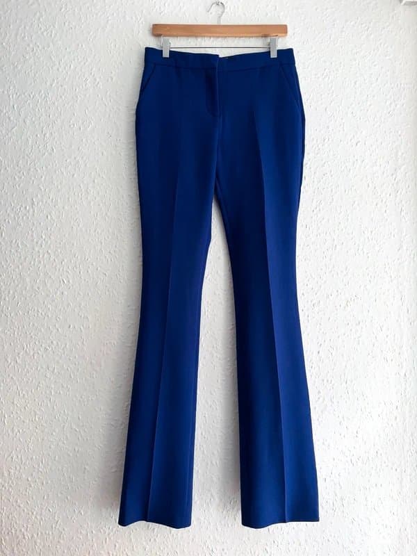 Victoria Beckham Women's Victoria Beckham Royal Blue Straight Tall Trouser - size 10uk