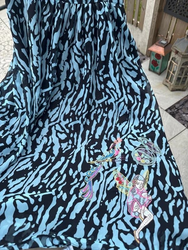 Topshop Black and Blue Summer Dress