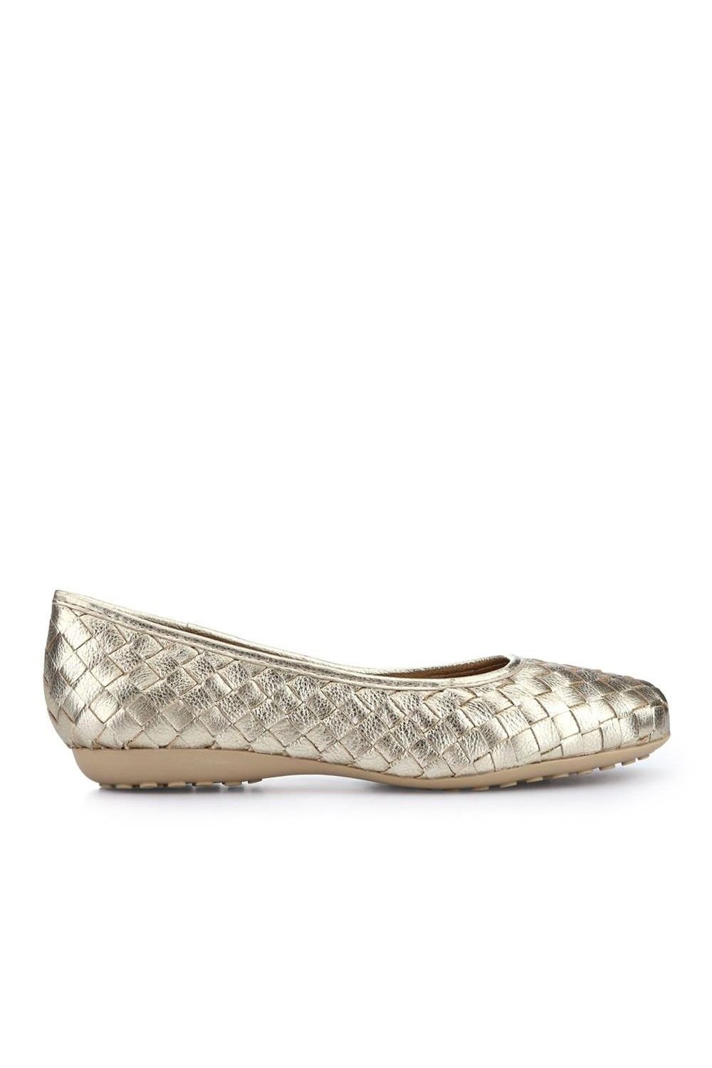 Bellissimo Bellissimo Women's Leather Cushioned Pumps in Gold - 2