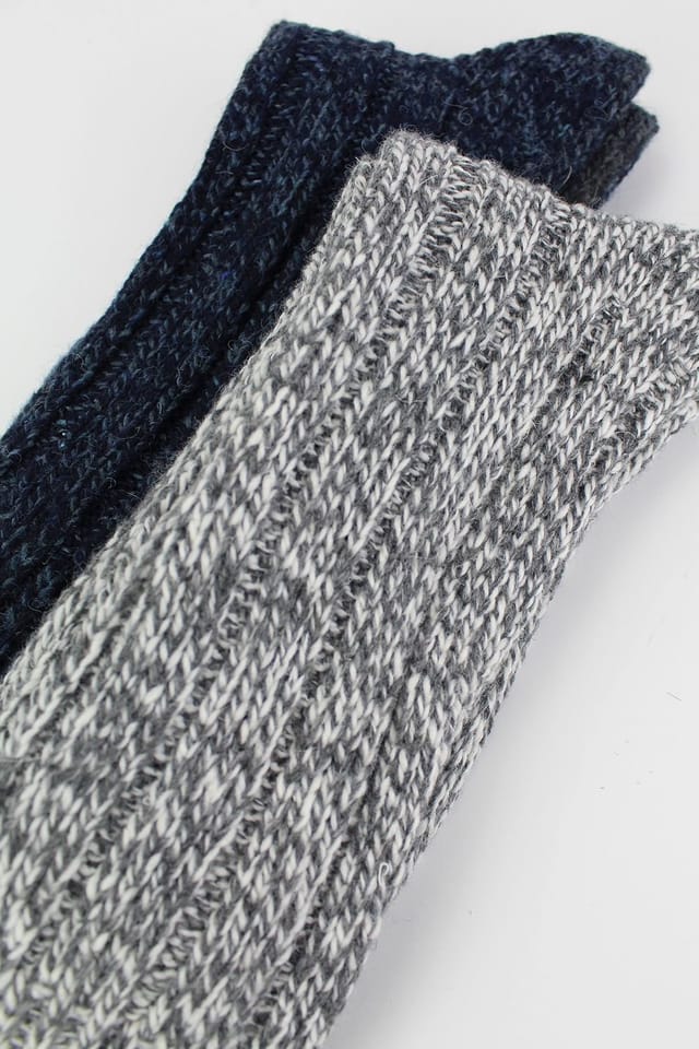 SOCKSHOP Workforce SOCKSHOP Workforce Men's 3 Pack Warm Ribbed Knitted Wool Work Boot Socks in Grey - 3