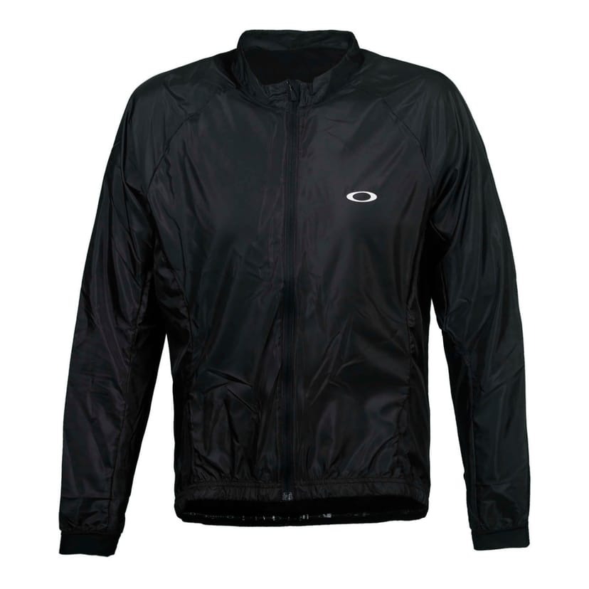 Oakley Oakley Men's Black Jersey Cycling Lightweight Zip Up Jacket - 1