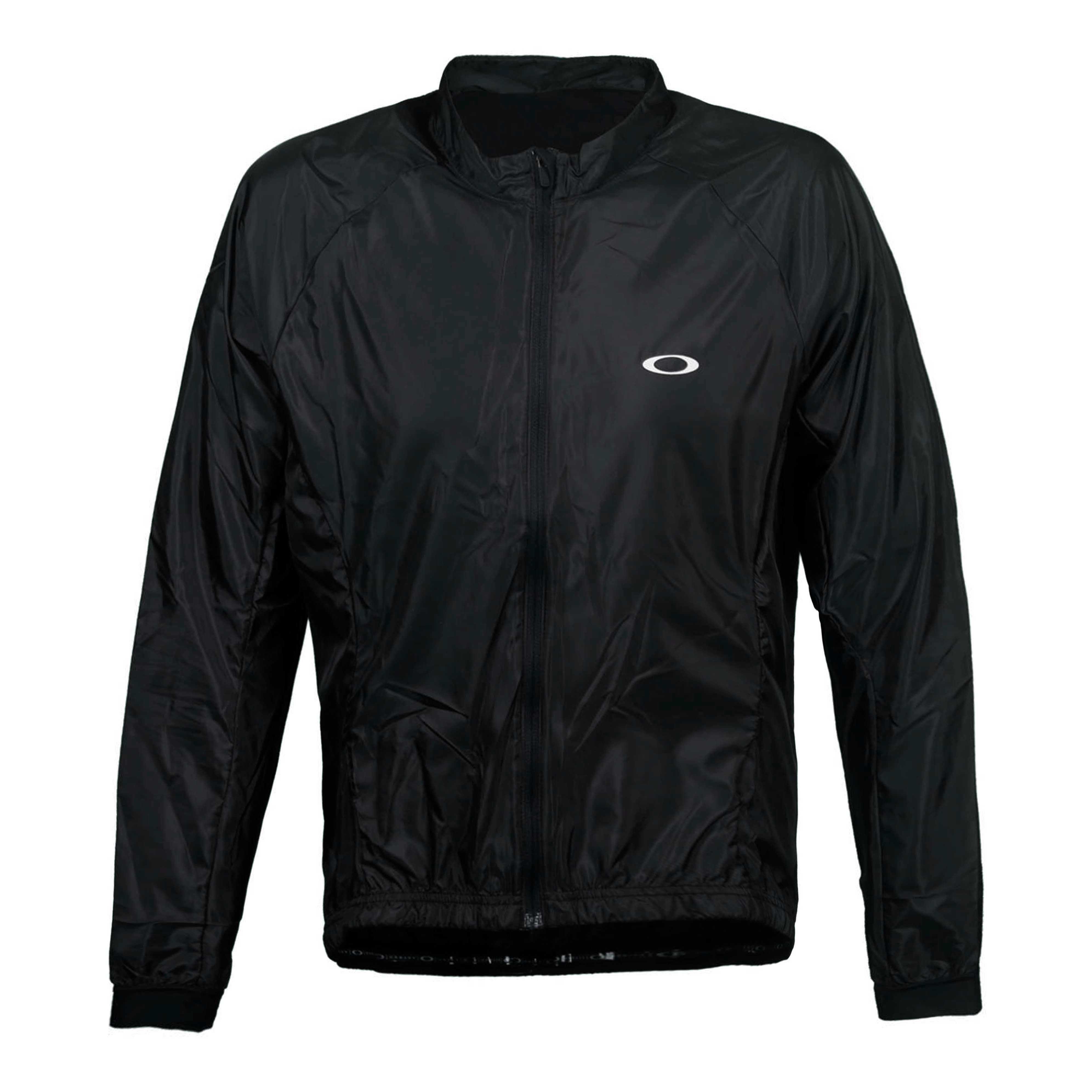 Oakley Oakley Men's Black Jersey Cycling Lightweight Zip Up Jacket - 3