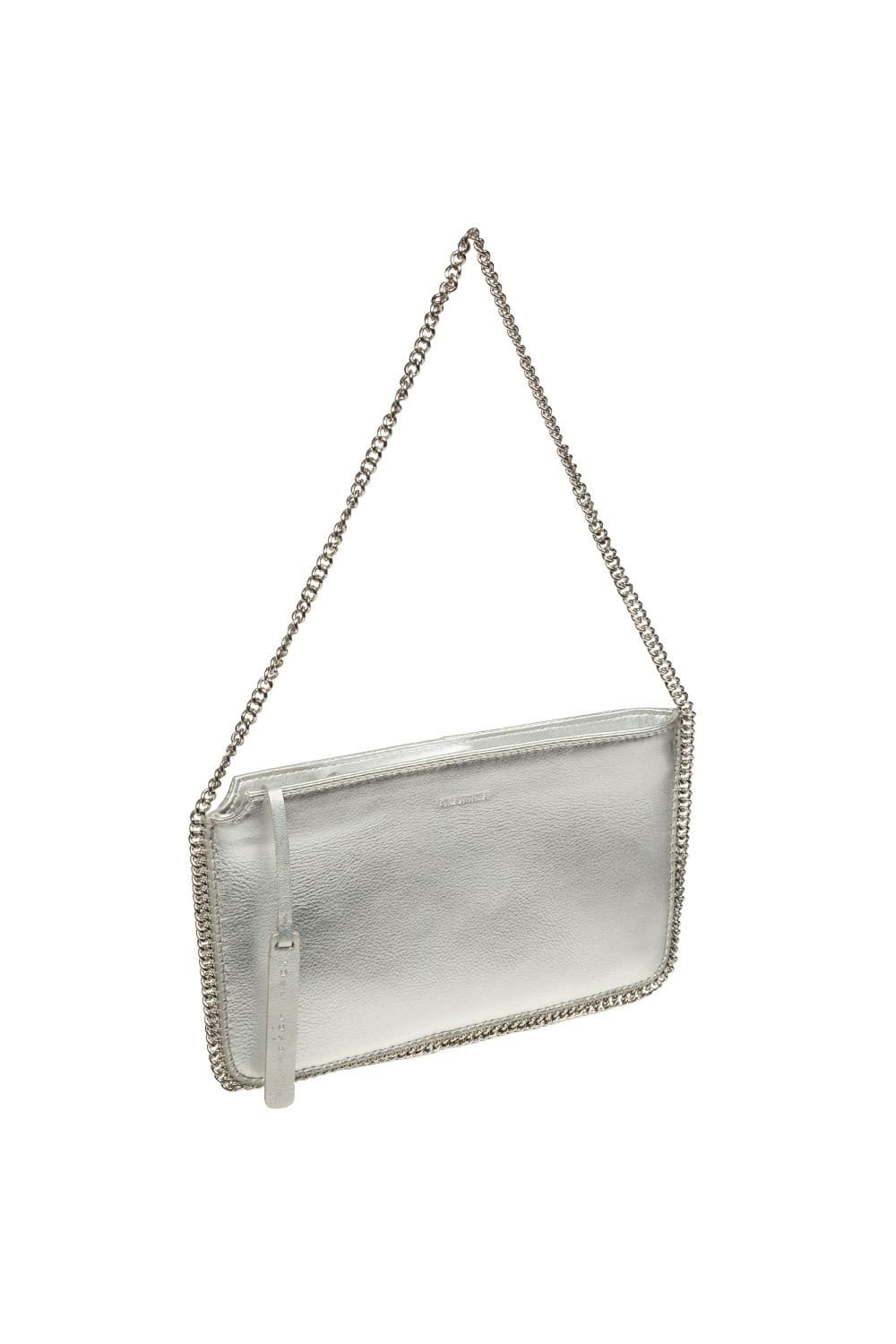Pure Luxuries London Pure Luxuries London Women's 'Adelaide' Leather Evening Bag in Silver - 4