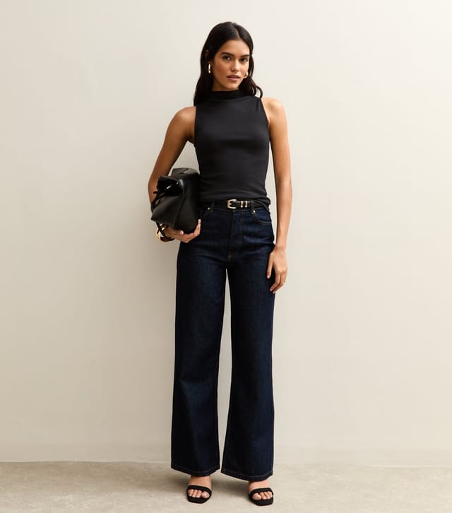 New Look Women's Black Grown On Neck Vest New Look - 3