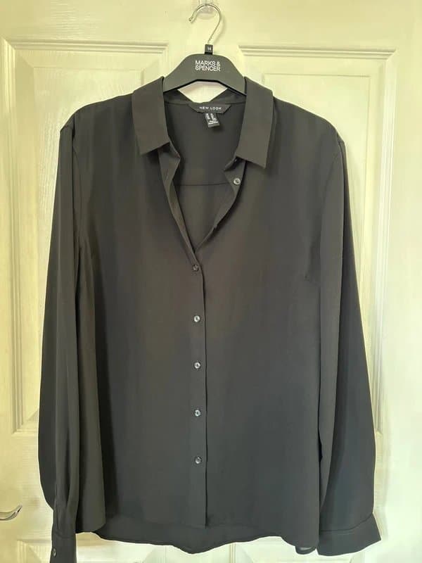 New Look Chiffon black shirt