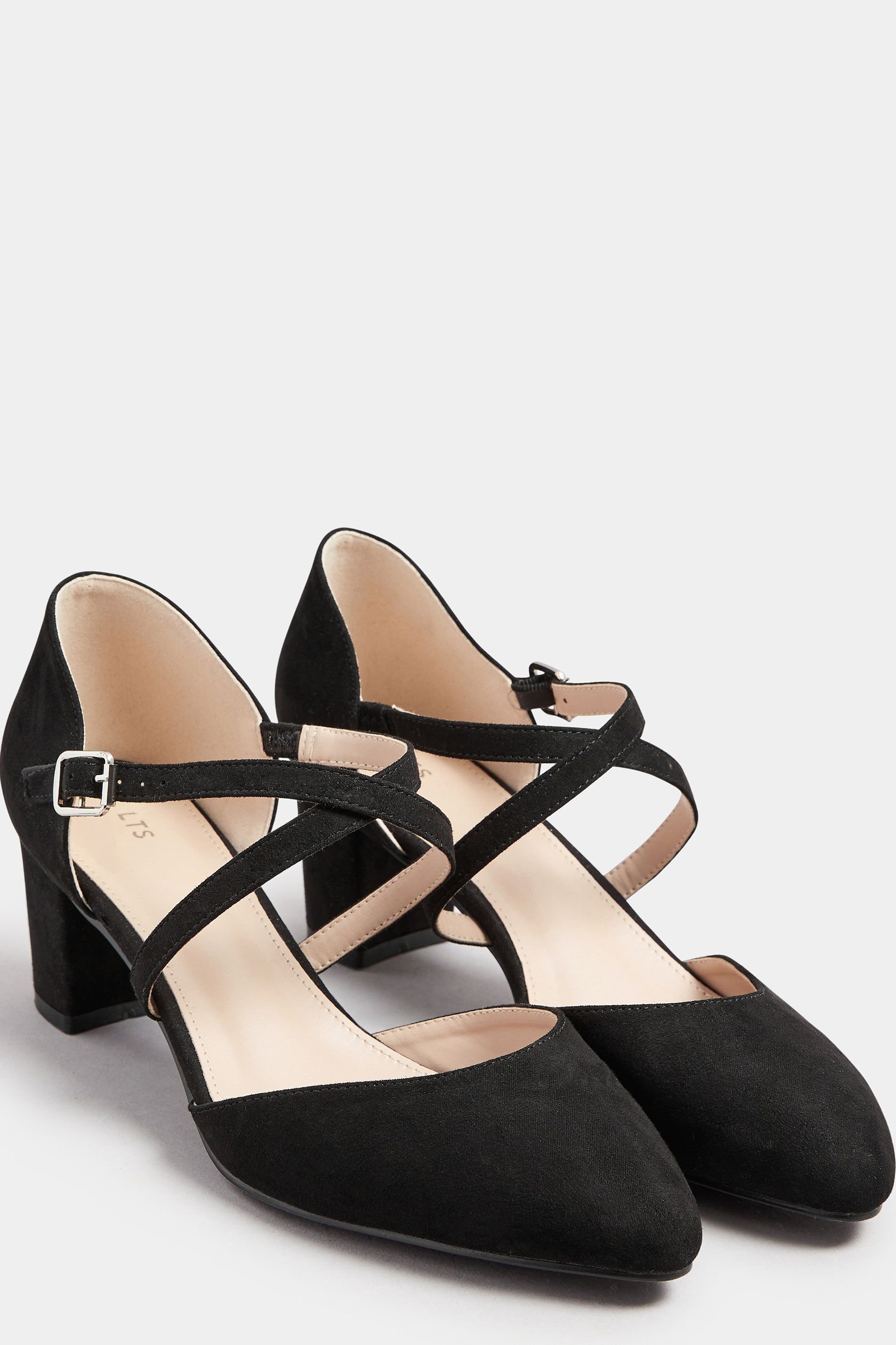 Long Tall Sally Long Tall Sally Women's Cross Strap Mary Jane Heels in Black - 2