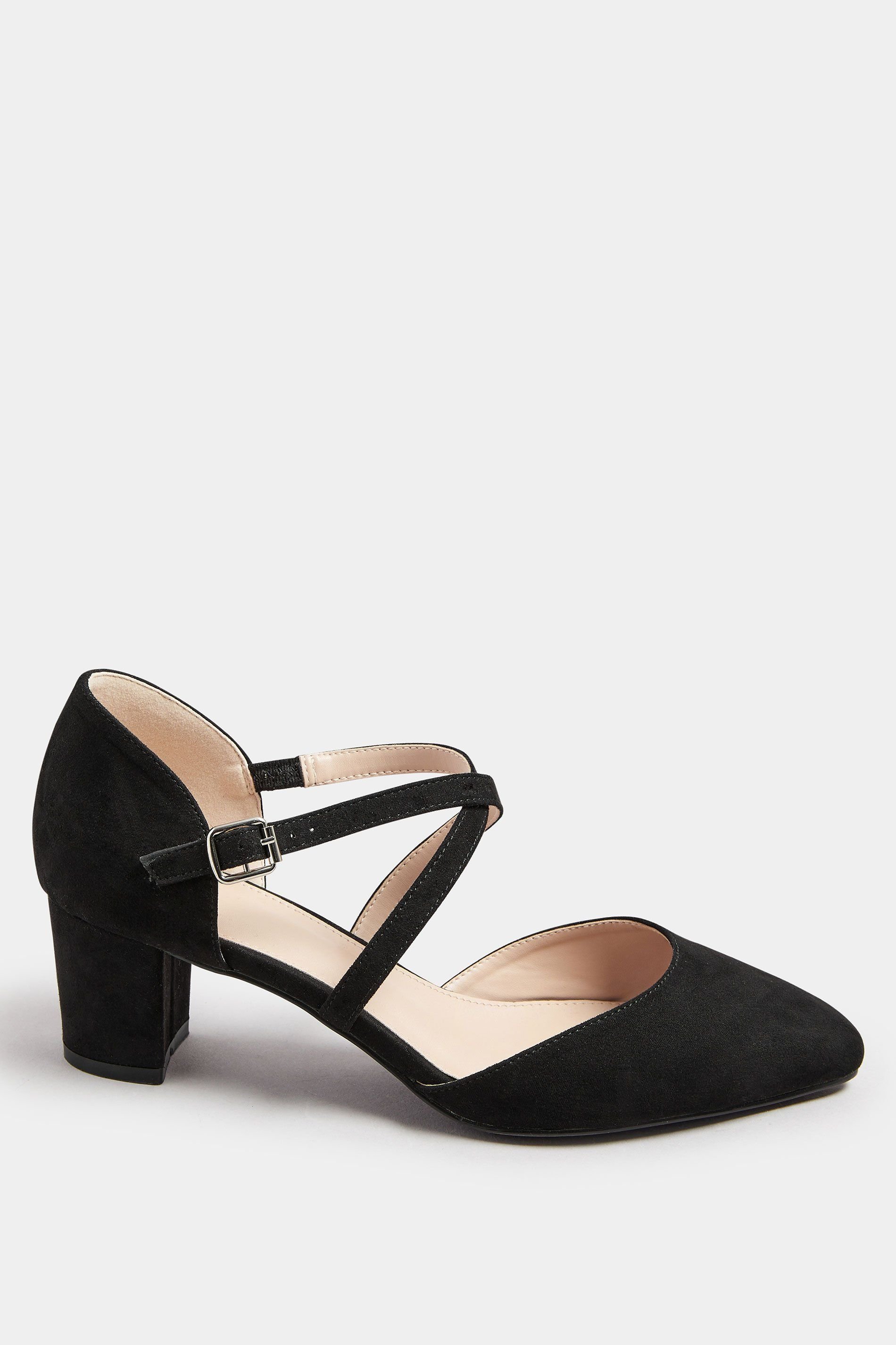 Long Tall Sally Long Tall Sally Women's Cross Strap Mary Jane Heels in Black - 3