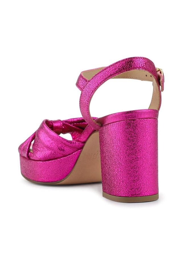 Jones Bootmaker Jones Bootmaker Women's Imani Leather High Heel Shoes in Pink - 3