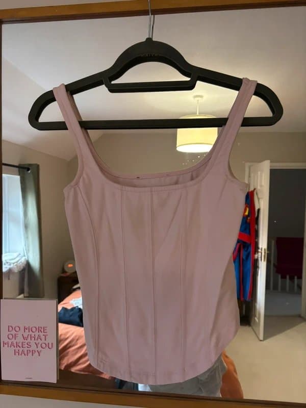 New Look Pink corset style vest top