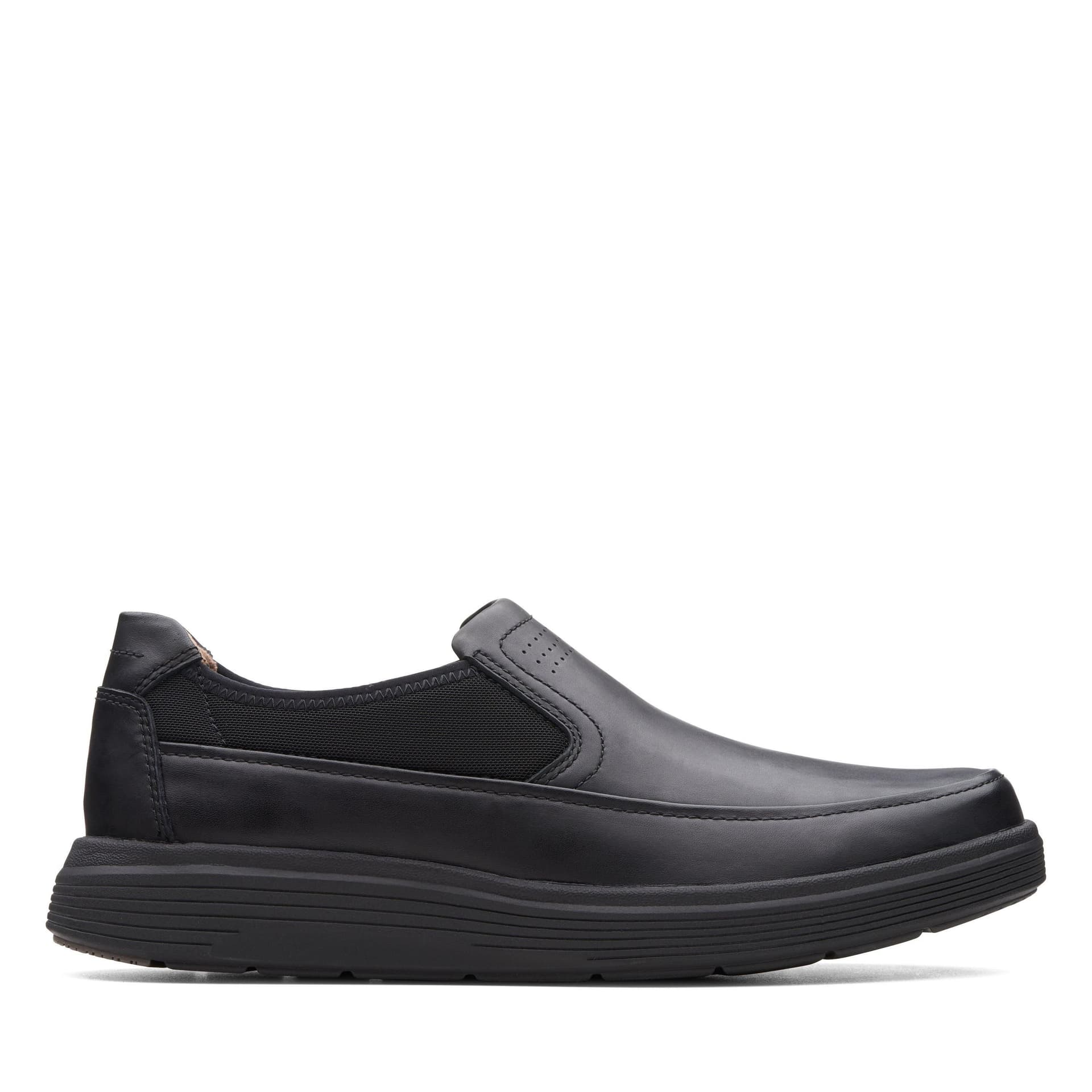 Clarks Clarks Men's Un Abode Go Loafer Black Leather Loafers, Slip Ons
