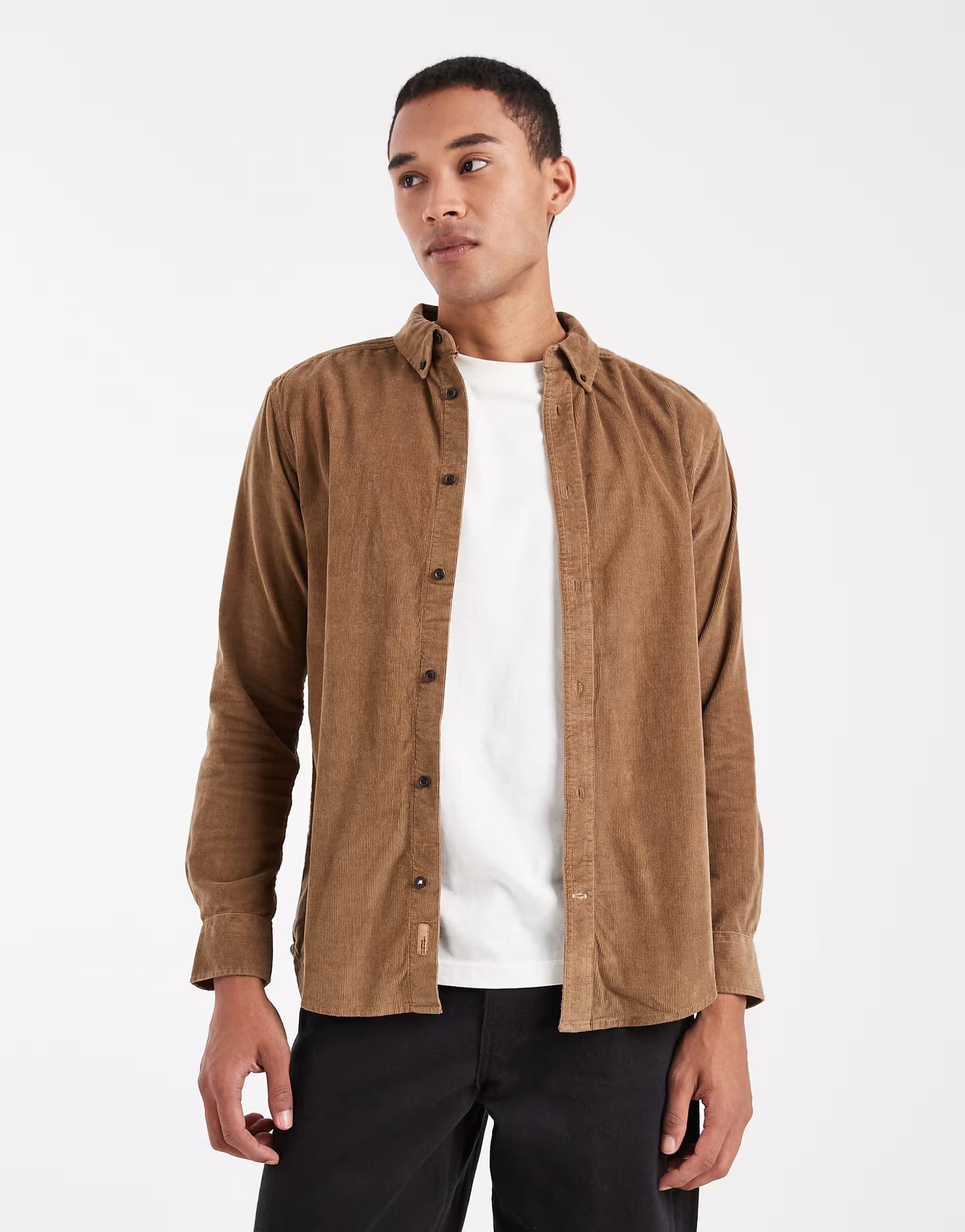 ASOS ONLY & SONS cord shirt in light brown