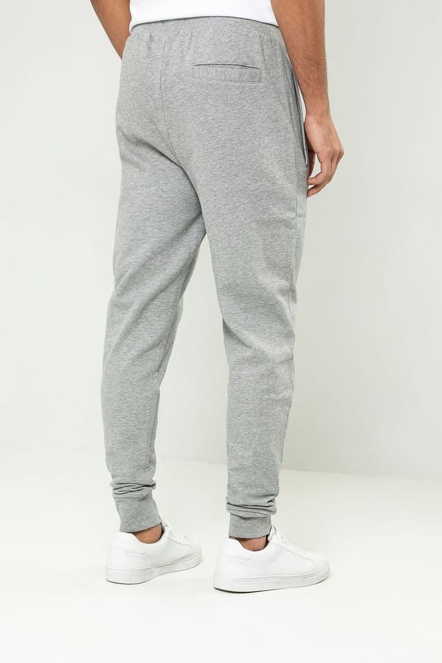 Threadbare Threadbare Men's Cotton Blend 'Trifoliate' Joggers in Light Grey - 2