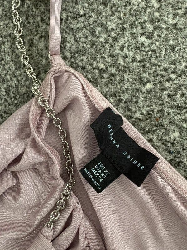 Bershka Lilac Rose Ruched Top