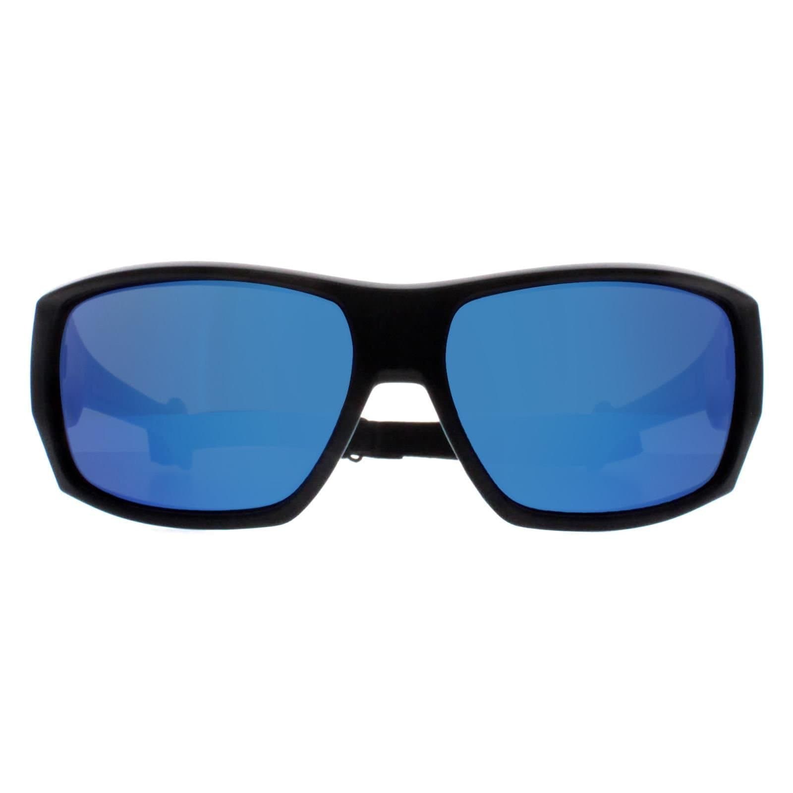 Cairn Cairn Men's Sport Matte Black Azure Flash Blue Mirrored Hydrophobic Skim