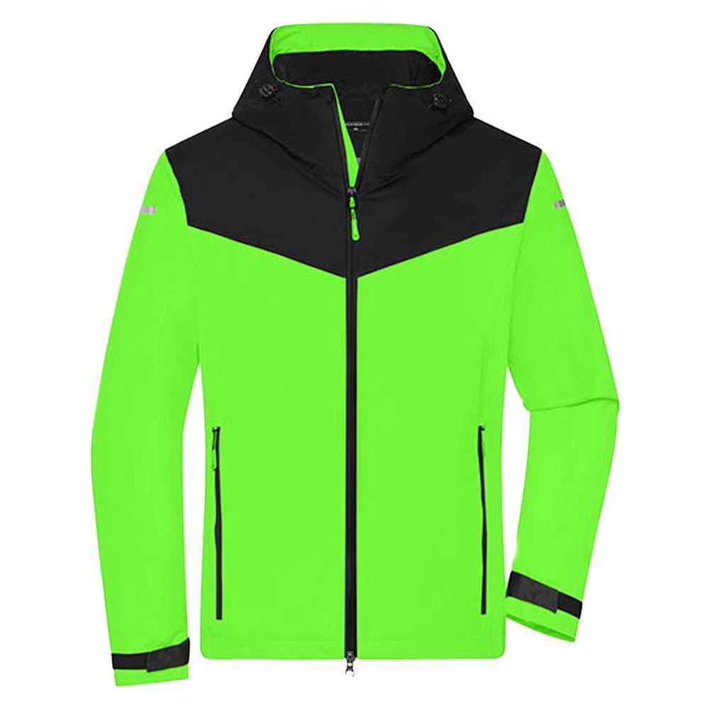 James and Nicholson James and Nicholson Men's All Weather Soft Shell Jacket in Bright Green