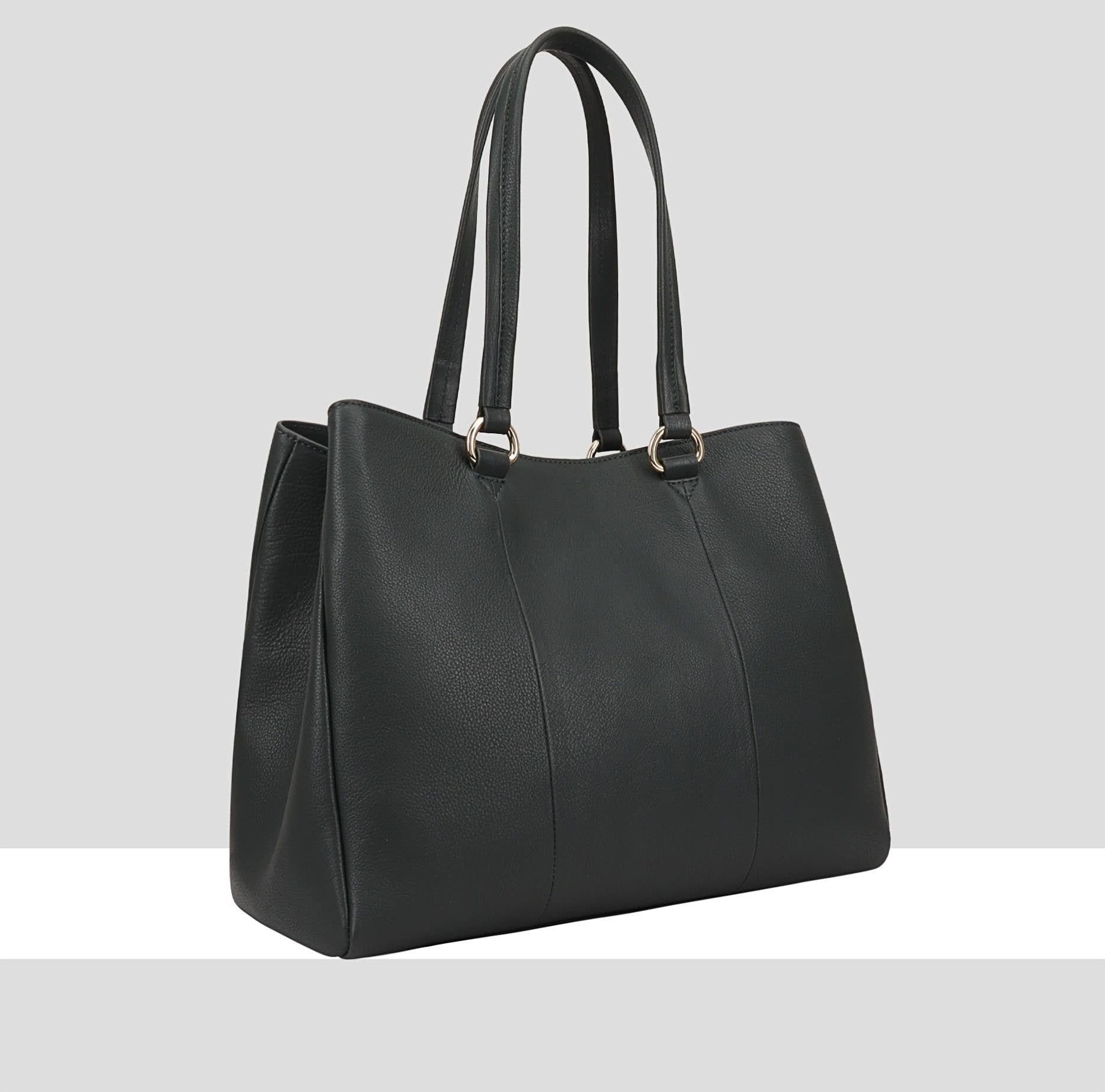 Paul Costelloe Paul Costelloe Women's Shebelle Leather Shoulder Bag in Dark Green - 4